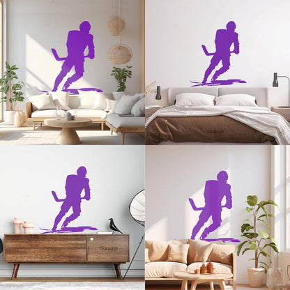 Wall Vinyl Sticker Decor Sports Ice Hockey Player Skates Extreme Game Art Mural Painting