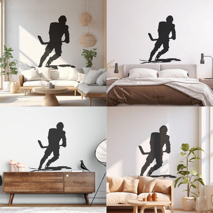 Wall Vinyl Sticker Decor Sports Ice Hockey Player Skates Extreme Game Art Mural Painting
