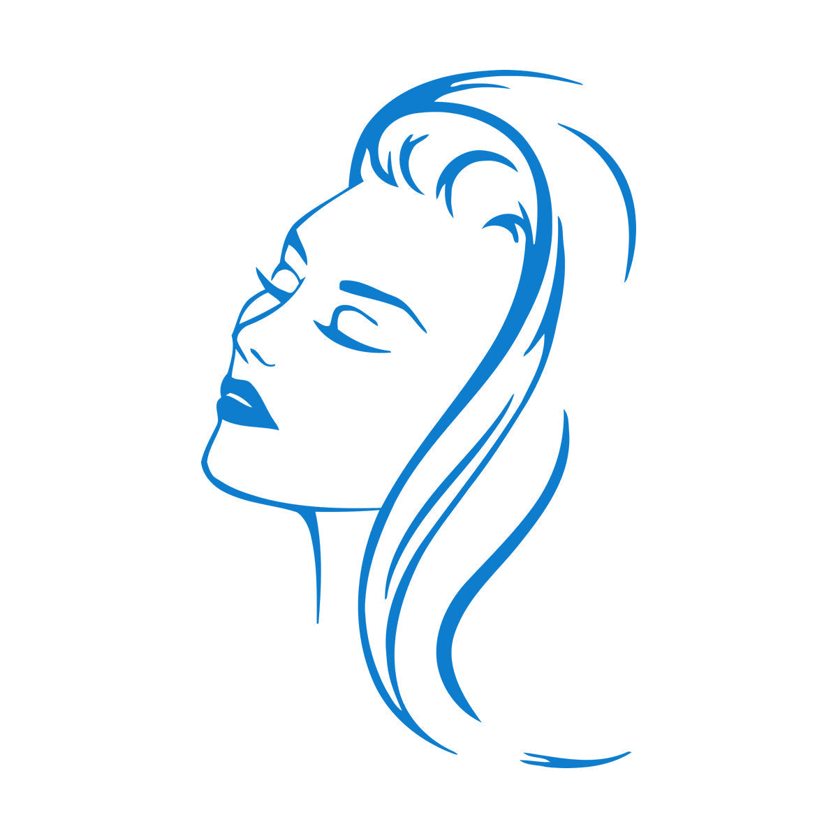 Fine Carving Stickers Beautiful Woman Portrait Barbershop Beauty Salon Appeal Girl Hair Hairstyle Multiple Size Options