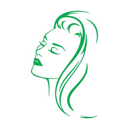 Fine Carving Stickers Beautiful Woman Portrait Barbershop Beauty Salon Appeal Girl Hair Hairstyle Multiple Size Options