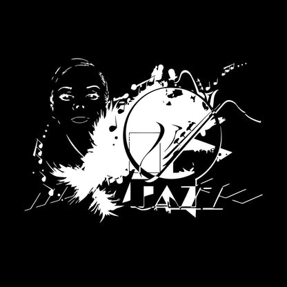 Wall Stickers Beautiful Woman Appeal Girl Music Jazz Waterproof