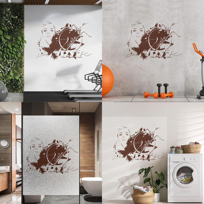 Wall Stickers Beautiful Woman Appeal Girl Music Jazz Waterproof