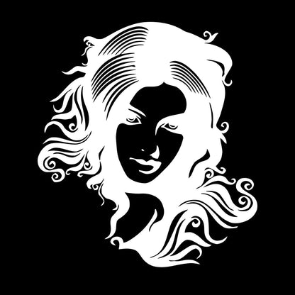 Wall Decals Beauty Salon Spa Hair Woman Girl Barbershop Store Decoration