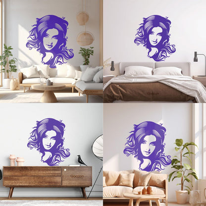 Wall Decals Beauty Salon Spa Hair Woman Girl Barbershop Store Decoration