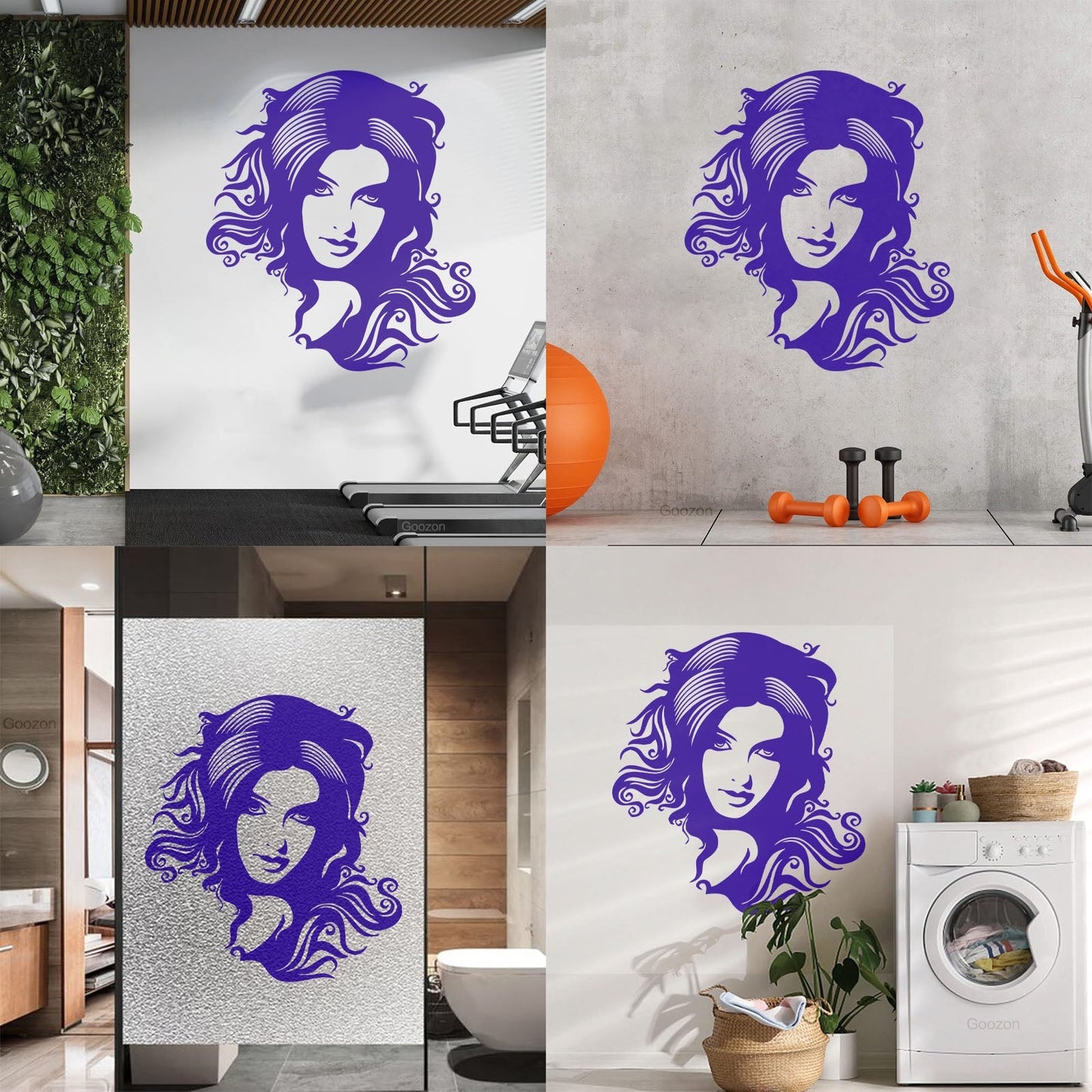 Wall Decals Beauty Salon Spa Hair Woman Girl Barbershop Store Decoration
