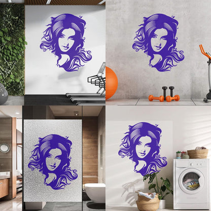 Wall Decals Beauty Salon Spa Hair Woman Girl Barbershop Store Decoration