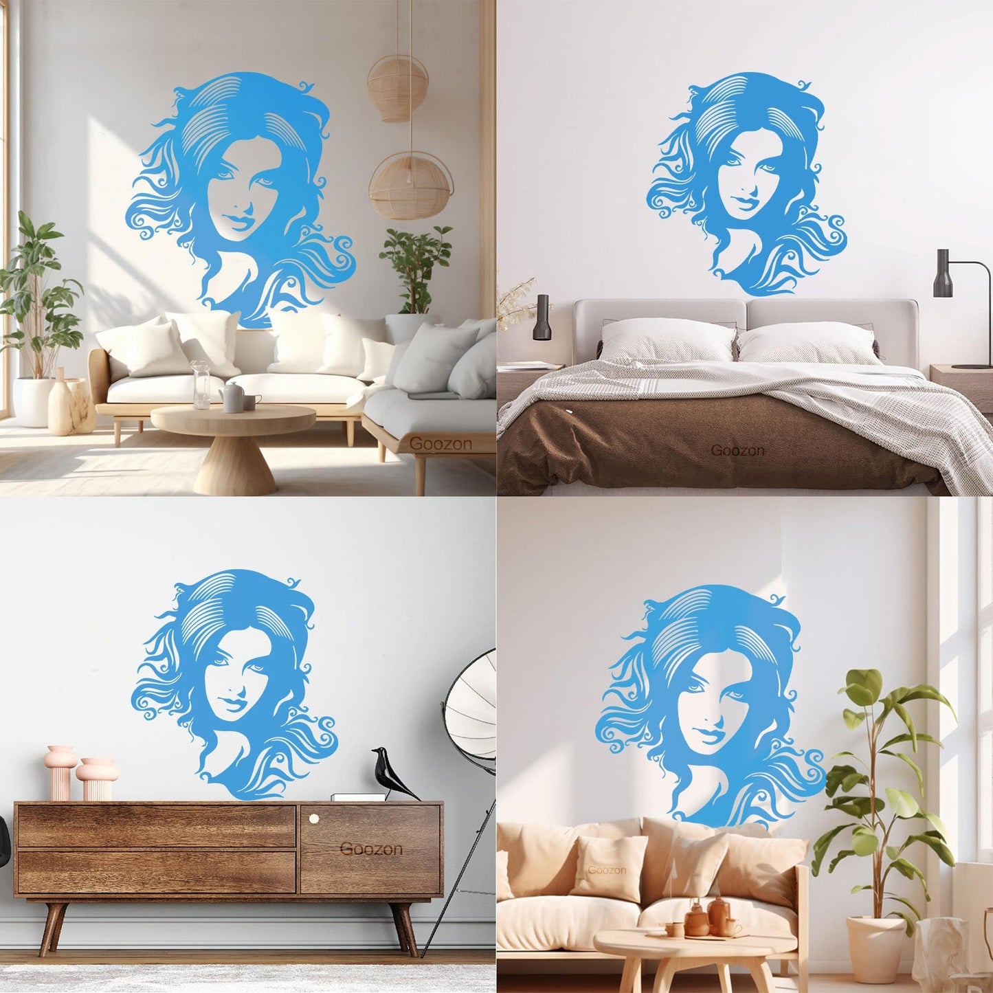 Wall Decals Beauty Salon Spa Hair Woman Girl Barbershop Store Decoration
