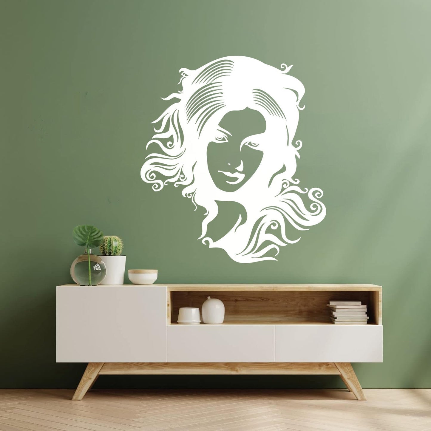 Wall Decals Beauty Salon Spa Hair Woman Girl Barbershop Store Decoration