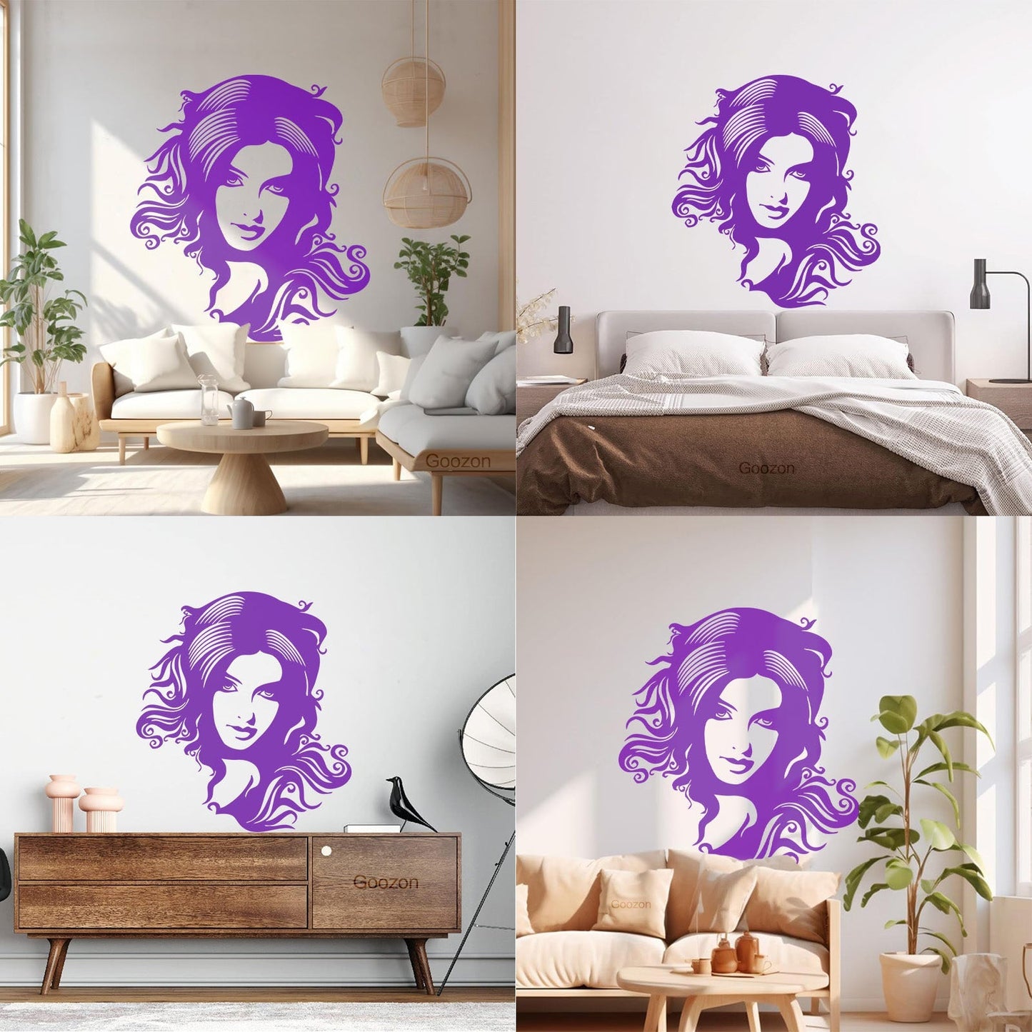 Wall Decals Beauty Salon Spa Hair Woman Girl Barbershop Store Decoration