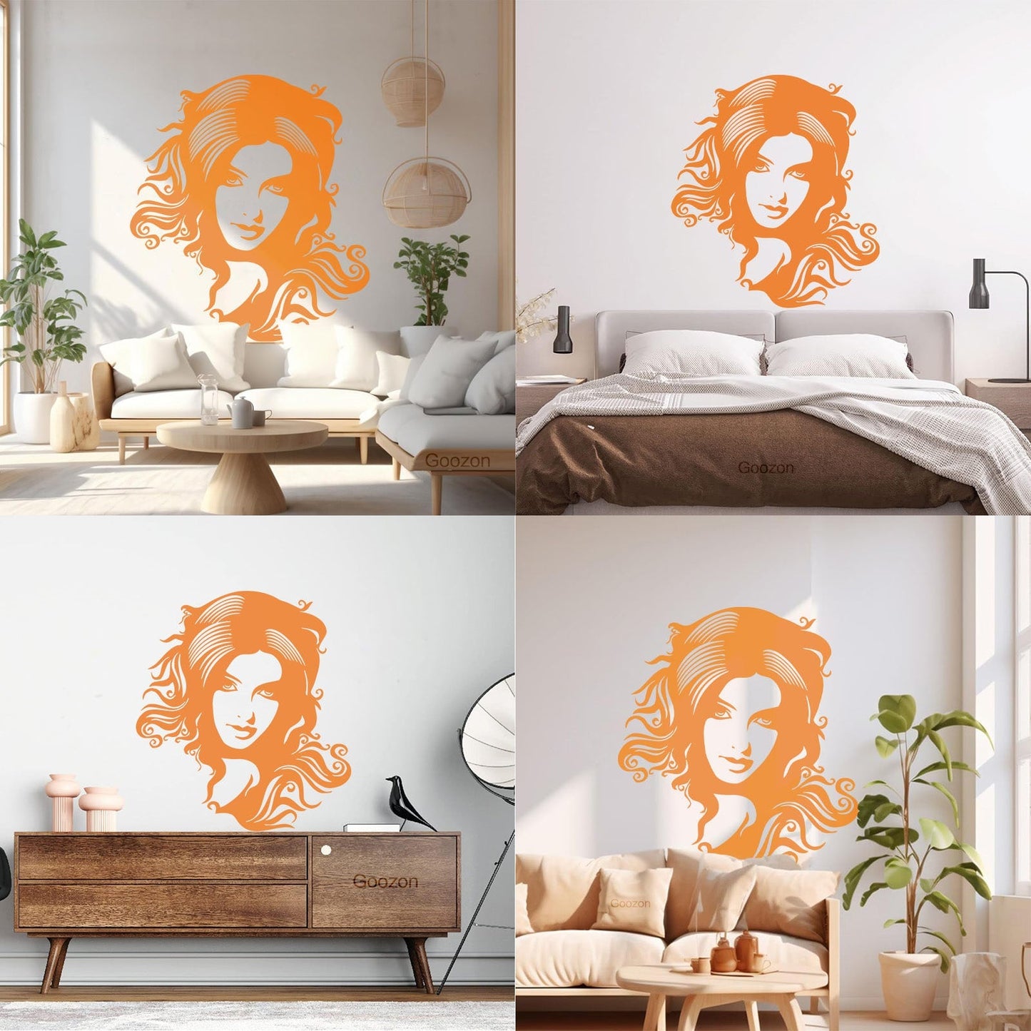 Wall Decals Beauty Salon Spa Hair Woman Girl Barbershop Store Decoration