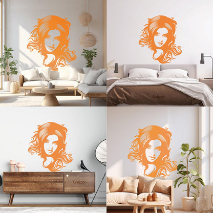 Wall Decals Beauty Salon Spa Hair Woman Girl Barbershop Store Decoration