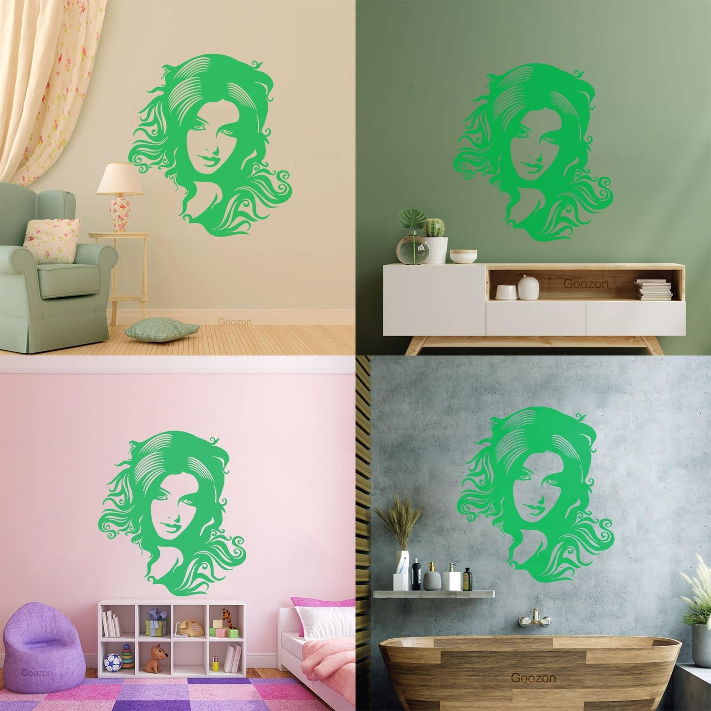 Wall Decals Beauty Salon Spa Hair Woman Girl Barbershop Store Decoration