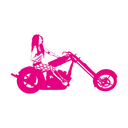 Engraving Decals Biker Woman Motorcycle Racing Sports Girl Removable Without Leaving Glue