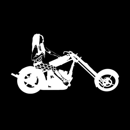 Engraving Decals Biker Woman Motorcycle Racing Sports Girl Removable Without Leaving Glue