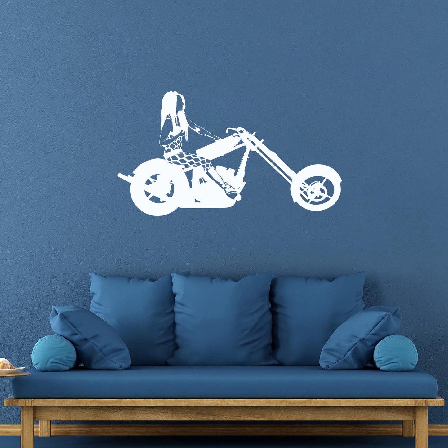 Engraving Decals Biker Woman Motorcycle Racing Sports Girl Removable Without Leaving Glue