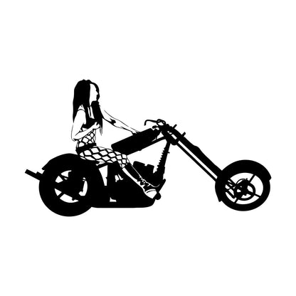 Engraving Decals Biker Woman Motorcycle Racing Sports Girl Removable Without Leaving Glue