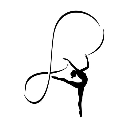 Engraving Stickers Gymnastics Sports Girl Dancing Woman Waterproof