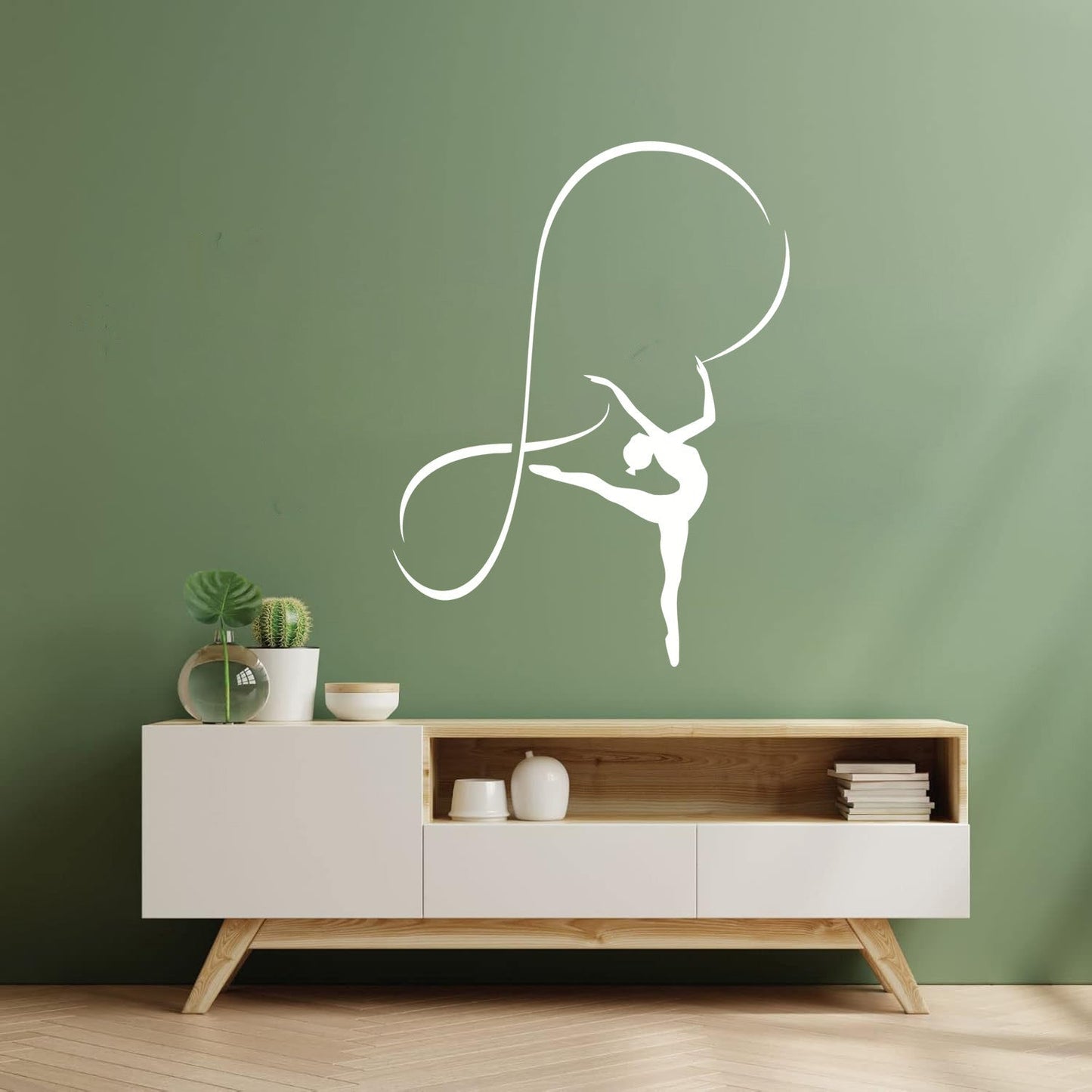 Engraving Stickers Gymnastics Sports Girl Dancing Woman Waterproof