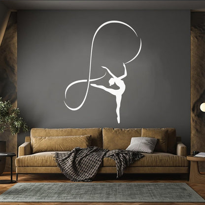 Engraving Stickers Gymnastics Sports Girl Dancing Woman Waterproof