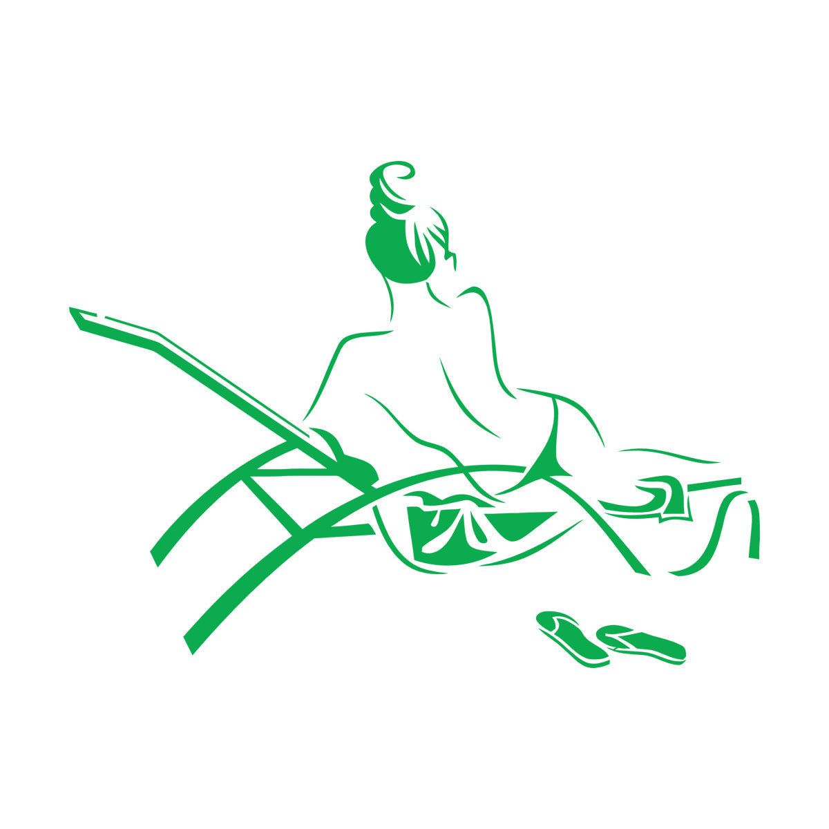 Wall Decals Pvc Naked Woman Girl Sketch Beach Relax Personalized Customization