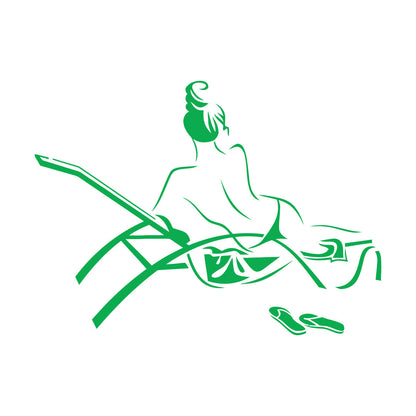 Wall Decals Pvc Naked Woman Girl Sketch Beach Relax Personalized Customization