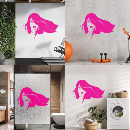 Vinyl Wall Stickers Beautiful Woman Face Appeal Girl Wall Beautification