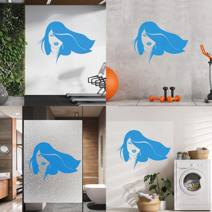 Vinyl Wall Stickers Beautiful Woman Face Appeal Girl Wall Beautification