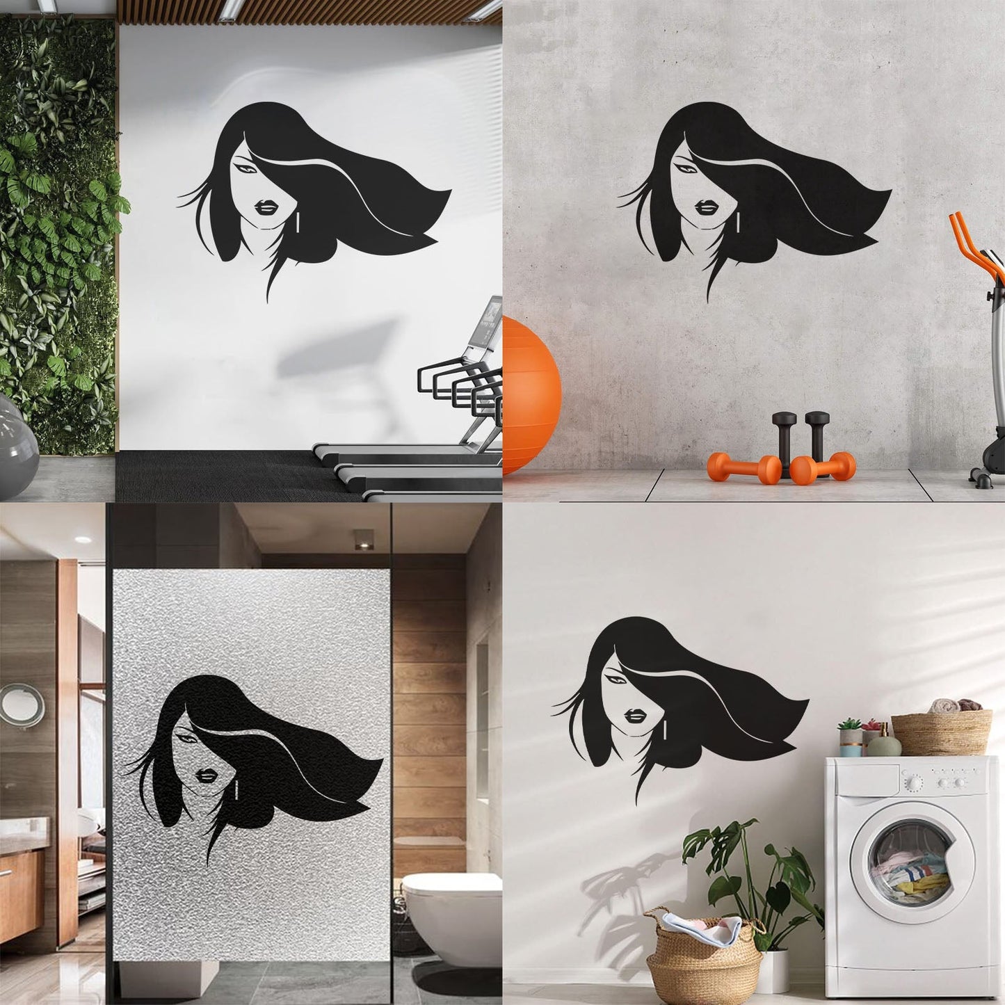 Vinyl Wall Stickers Beautiful Woman Face Appeal Girl Wall Beautification