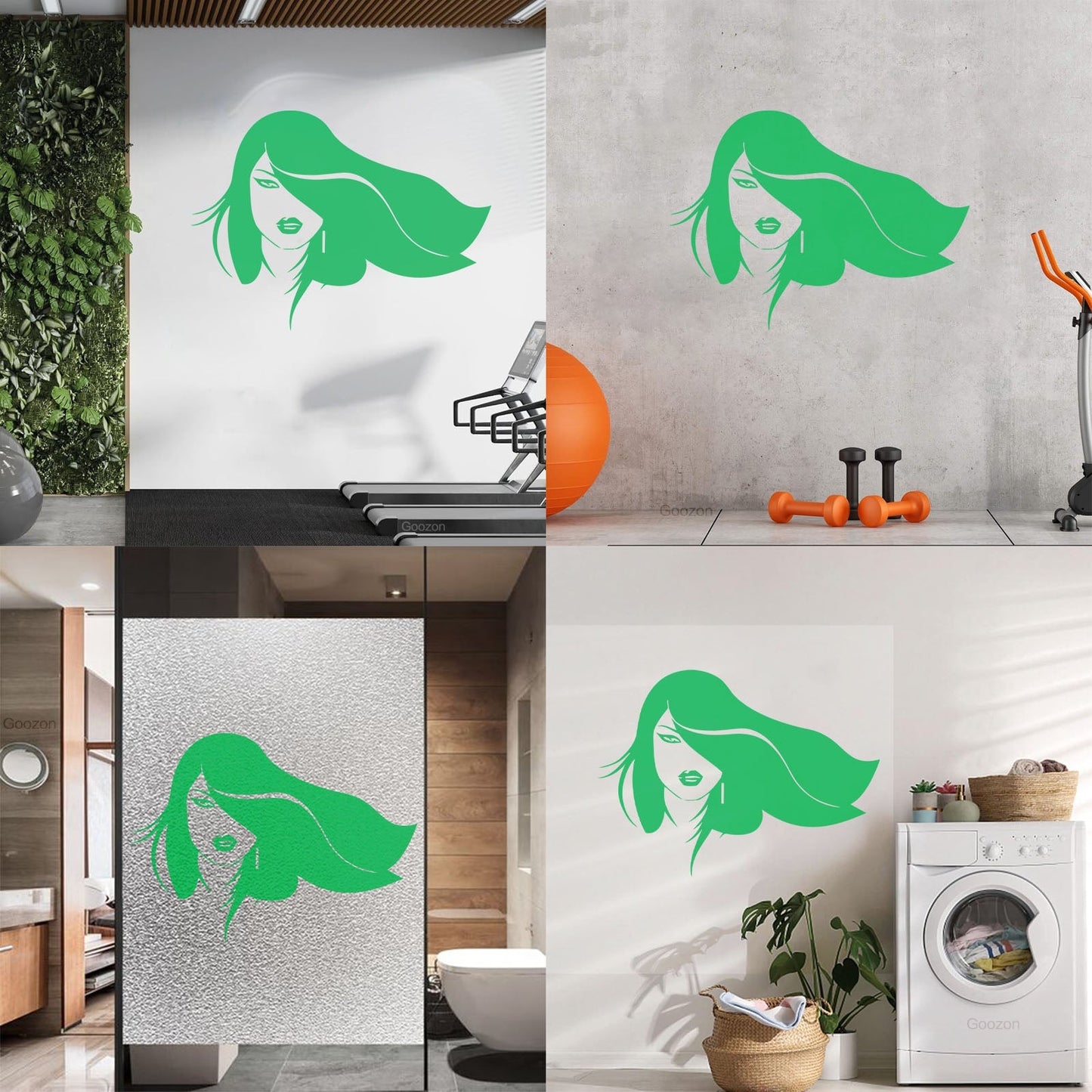 Vinyl Wall Stickers Beautiful Woman Face Appeal Girl Wall Beautification