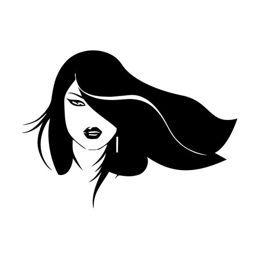 Vinyl Wall Stickers Beautiful Woman Face Appeal Girl Wall Beautification