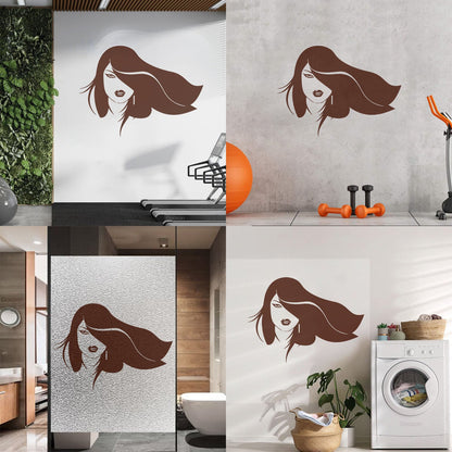 Vinyl Wall Stickers Beautiful Woman Face Appeal Girl Wall Beautification