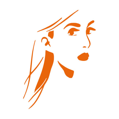 Vinyl Wall Decals Mysterious Woman'S Face Beautiful Girl Window Decals