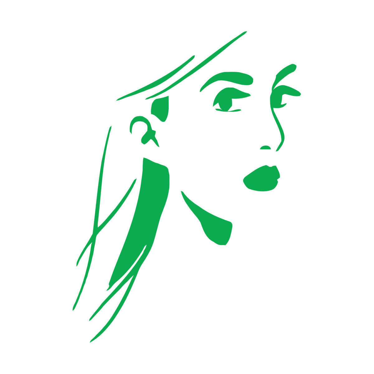 Vinyl Wall Decals Mysterious Woman'S Face Beautiful Girl Window Decals