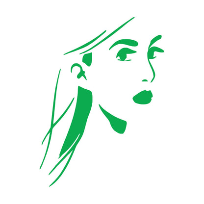 Vinyl Wall Decals Mysterious Woman'S Face Beautiful Girl Window Decals