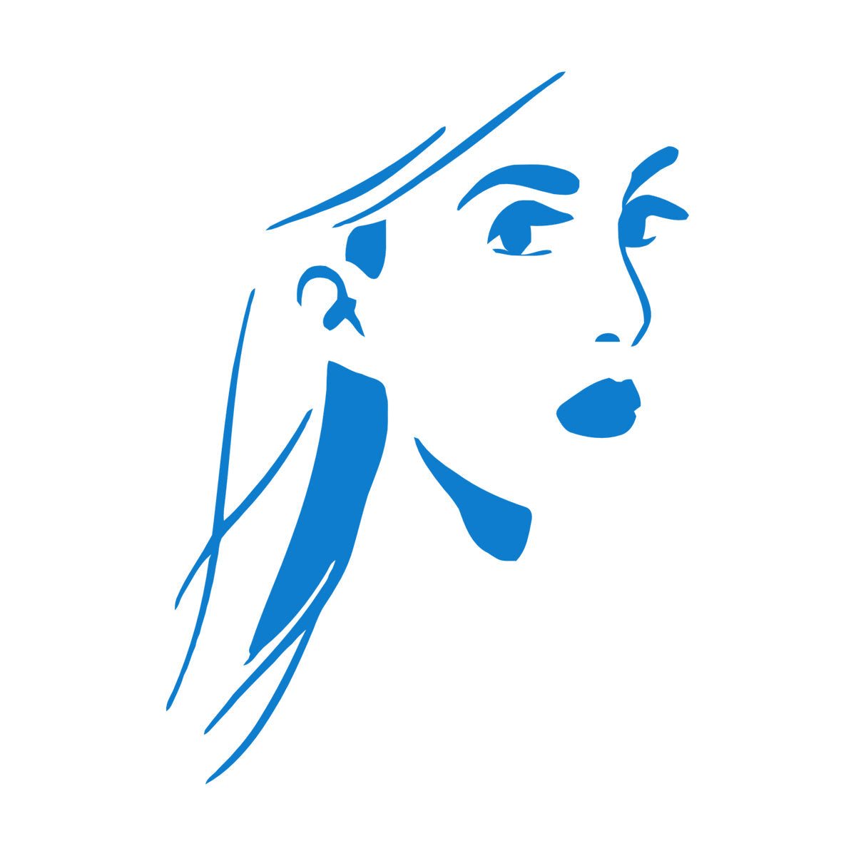 Vinyl Wall Decals Mysterious Woman'S Face Beautiful Girl Window Decals