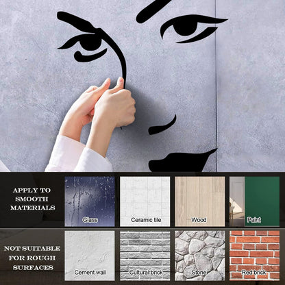 Mural And Wall Vinyl Decal Appeal Woman'S Face Beautiful Girl Store Decoration