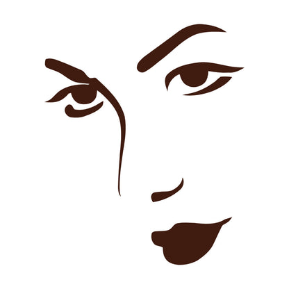 Mural And Wall Vinyl Decal Appeal Woman'S Face Beautiful Girl Store Decoration