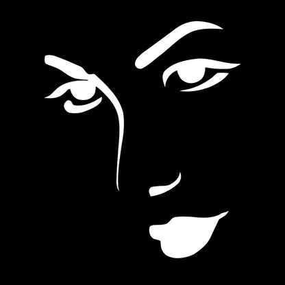 Mural And Wall Vinyl Decal Appeal Woman'S Face Beautiful Girl Store Decoration