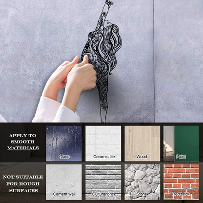 Woman Beautiful Hippie Girl Wall Stickers Paster Paper Tattoo Culture