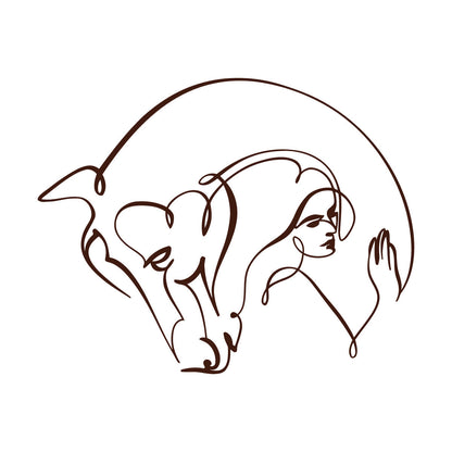 Wall Stickers Abstract Beautiful Horse Girl Woman Animal Do Not Damage The Wall Surface