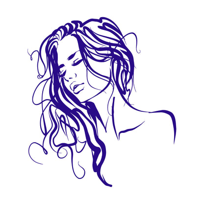 Fine Carving Decals Abstract Beautiful Hot Woman Appeal Girl Face Multi Color Selection