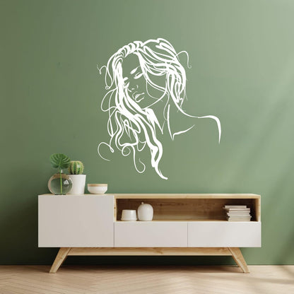 Fine Carving Decals Abstract Beautiful Hot Woman Appeal Girl Face Multi Color Selection