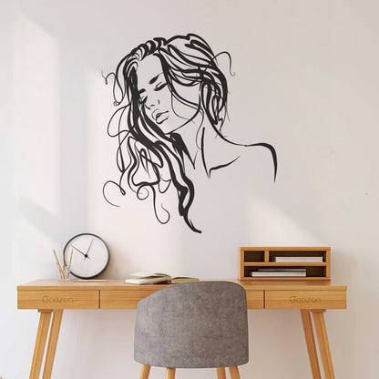 Fine Carving Decals Abstract Beautiful Hot Woman Appeal Girl Face Multi Color Selection