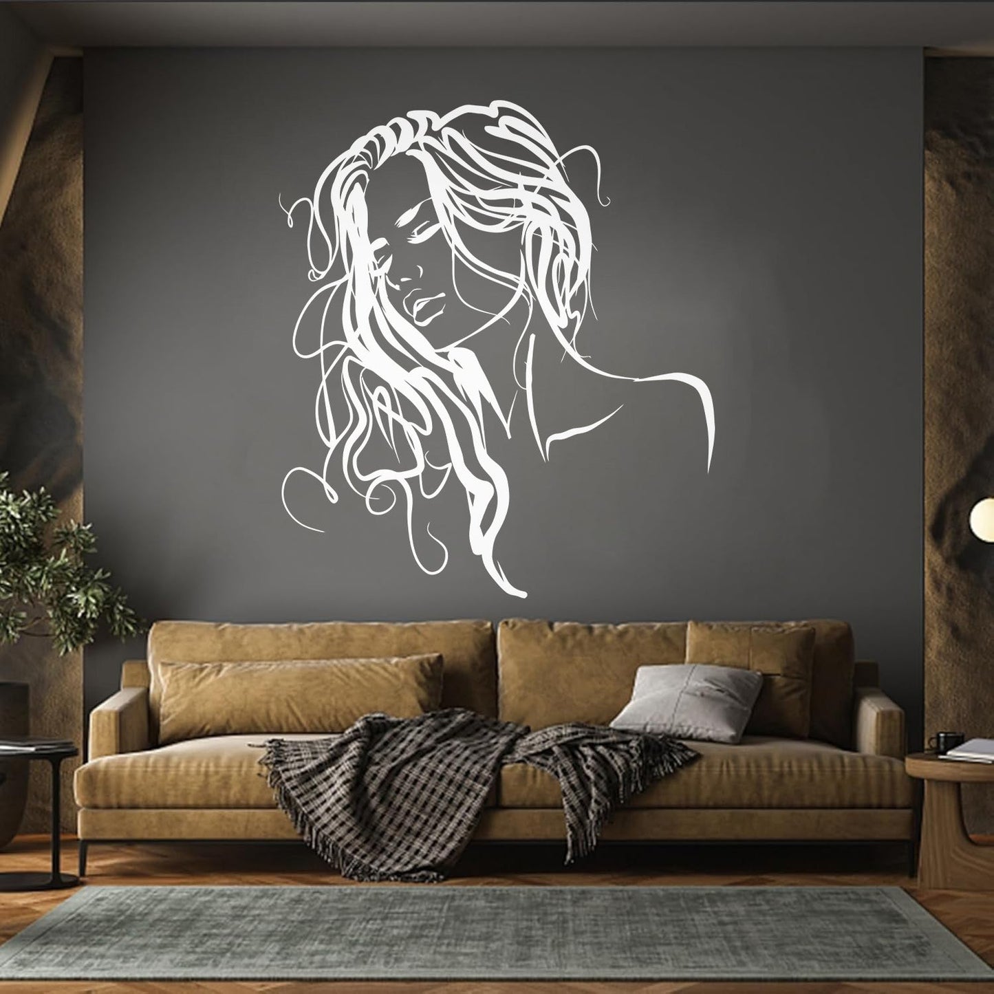 Fine Carving Decals Abstract Beautiful Hot Woman Appeal Girl Face Multi Color Selection