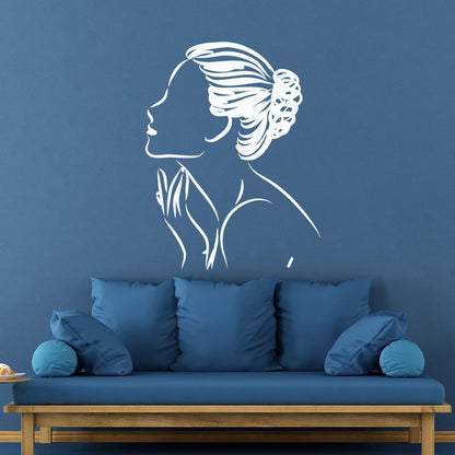 Vinyl Art Sticker Abstract Elegant Woman Girl Equipped With Transfer Film Kit