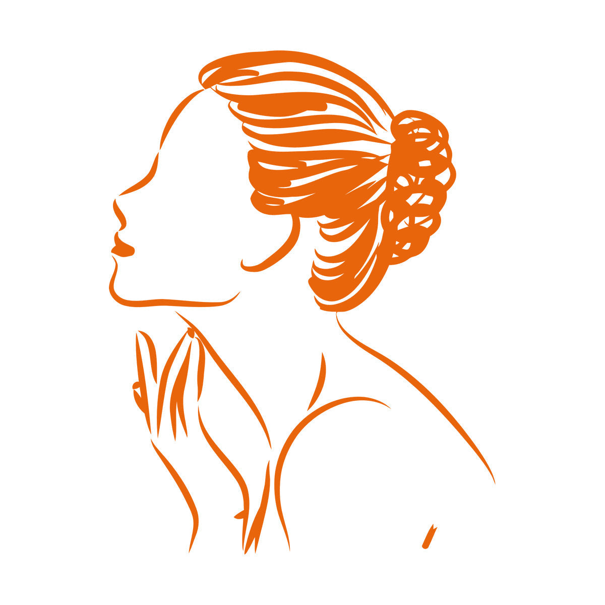 Vinyl Art Sticker Abstract Elegant Woman Girl Equipped With Transfer Film Kit