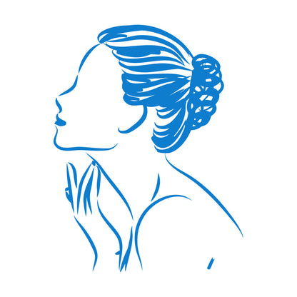 Vinyl Art Sticker Abstract Elegant Woman Girl Equipped With Transfer Film Kit