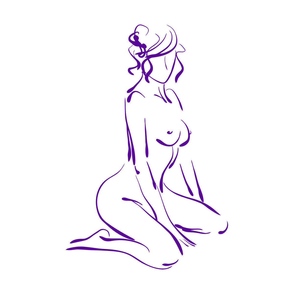 Abstract Erotic Girl Woman Engraving Stickers Easy Installation