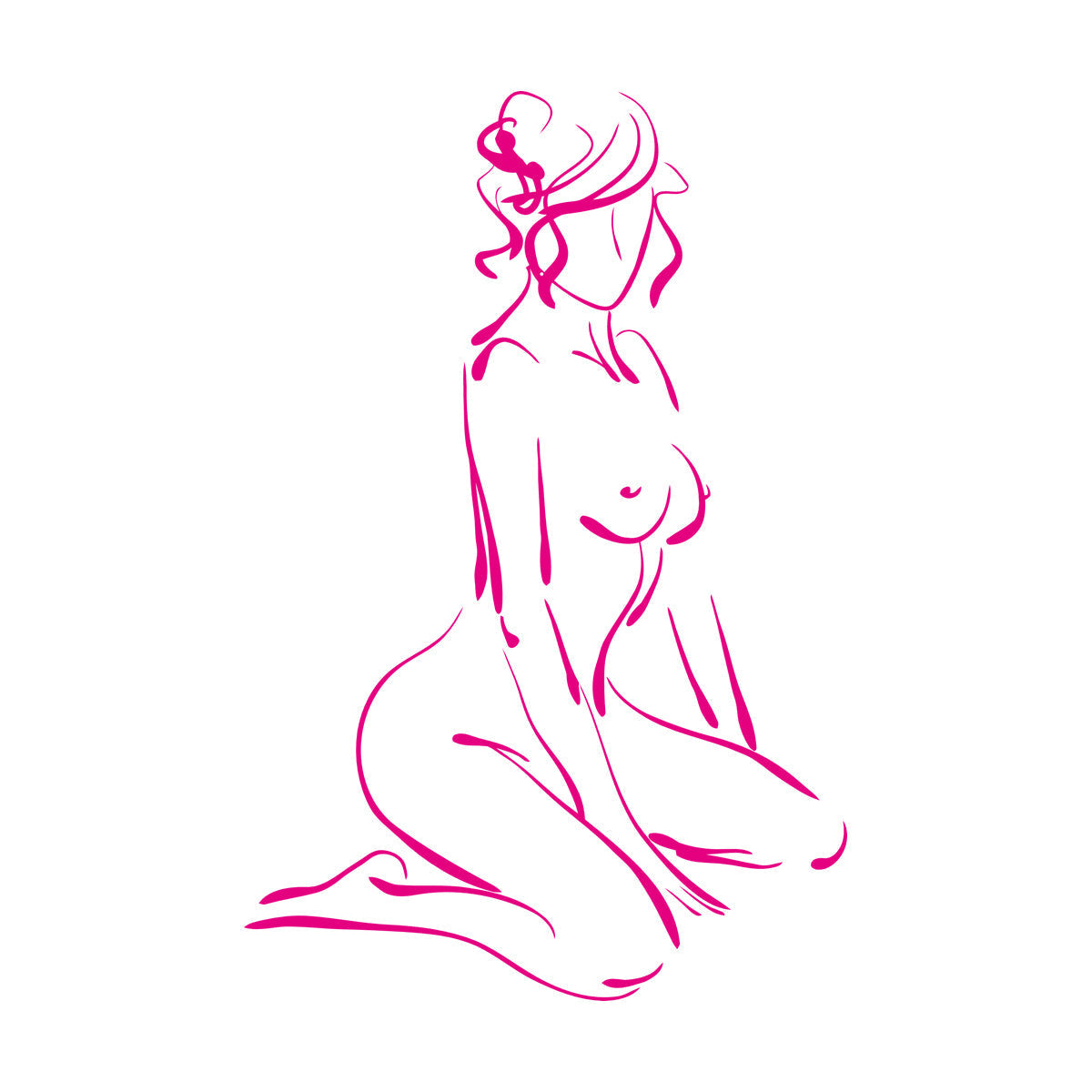 Abstract Erotic Girl Woman Engraving Stickers Easy Installation