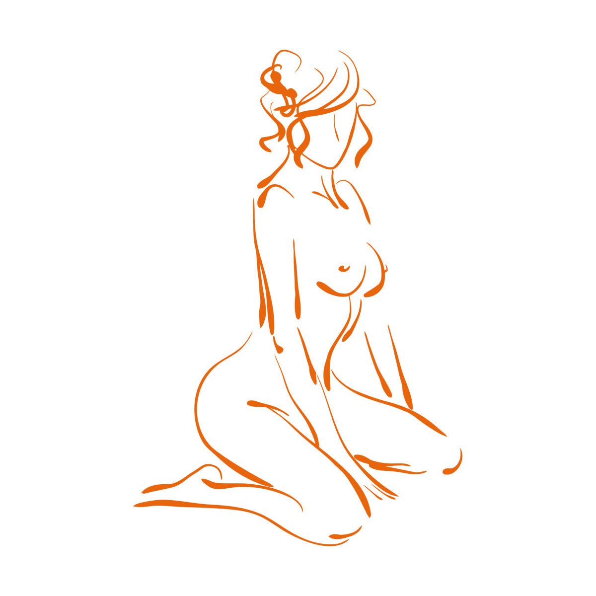 Abstract Erotic Girl Woman Engraving Stickers Easy Installation